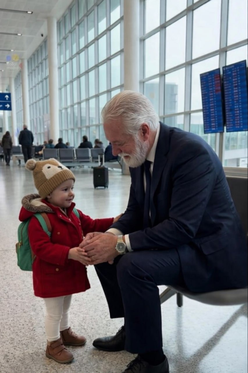 En miljonär satt och väntade på sitt flyg när han tittade åt sidan… och kunde knappt tro sina ögon.