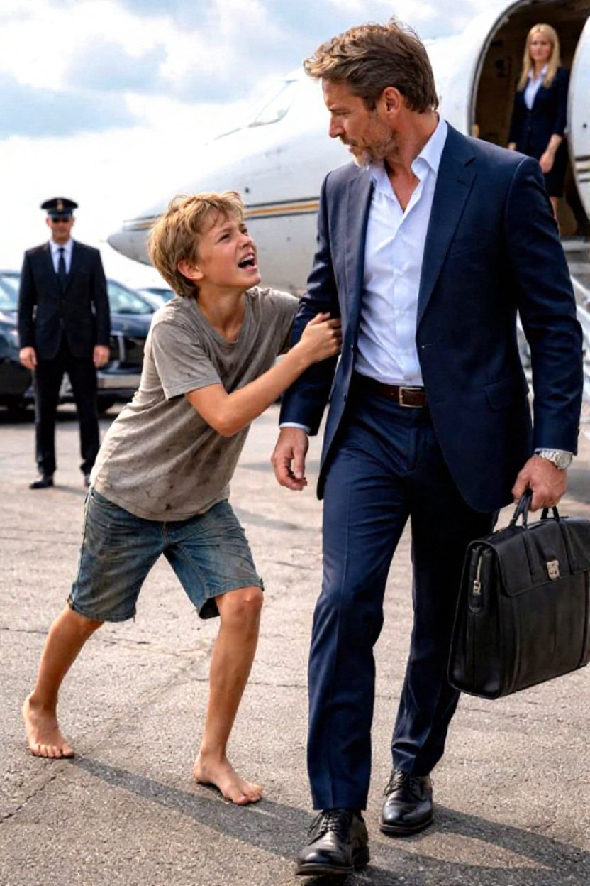 En barfota tolvåring stoppade en miljardär på flygplatsen och bad honom att inte gå ombord – det som upptäcktes i planet minuter senare chockade alla