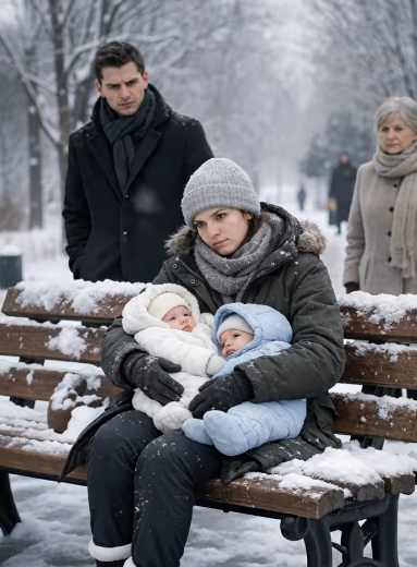 En miljonär tog med sin mor på en promenad i parken — och stelnade till när han såg sin före detta fru sova på en bänk med två nyfödda barn