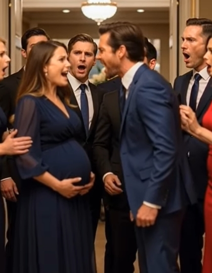 På hans befordringsfest förrådde min man mig offentligt medan jag var i sjunde månaden av min graviditet. Hans älskarinna viskade: ”Ingen kan rädda dig nu.” Han trodde att jag var ensam tills jag ringde ett samtal. Tio minuter senare kom min pappa – majoritetsägaren han aldrig hade träffat – in med polisen. Ethans ansikte blev vitt när han insåg att hans ”perfekta liv” bara var en fälla jag äntligen höll på att stänga.