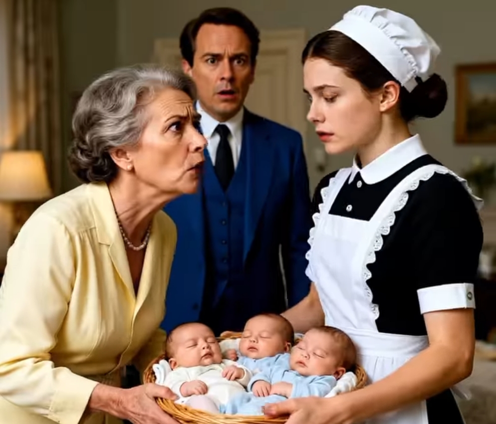 Den rike änklingen låtsades ge sig av, bara för att i hemlighet gömma sig och iaktta sin flickvän med hennes trillingar… tills verkligheten avslöjades.