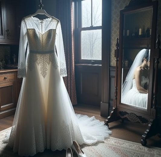 Stavo davanti allo specchio, infilando le scarpe da sposa, quando il sussurro di mia futura suocera arrivò dalla stanza accanto.