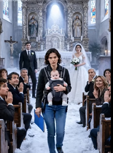 Sex veckor efter att min man övergav mig och vår nyfödda i en snöstorm gick jag in på hans bröllop med något han aldrig väntat sig