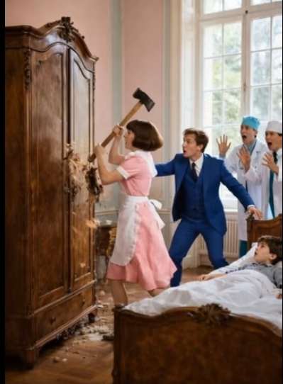 Miljonärens barn hade varit allvarligt sjukt i flera dagar och låg i sängen, och ingen kunde förstå den verkliga orsaken, tills hushållerskan slog upp garderoben — det de såg där chockade alla