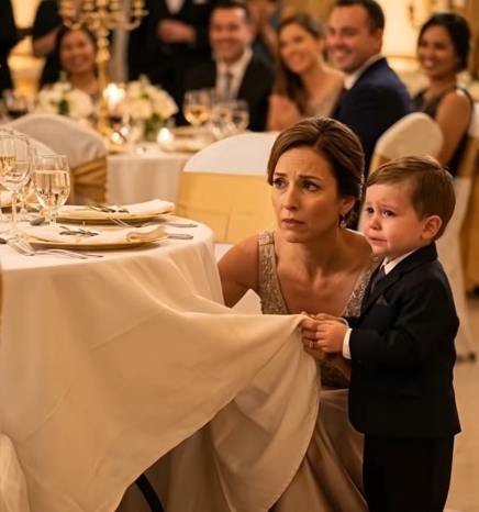 “Mamma, titta under bordet,” sa min femårige son under min systers bröllopsceremoni: mitt hjärta höll på att stanna när jag såg vad han visade mig