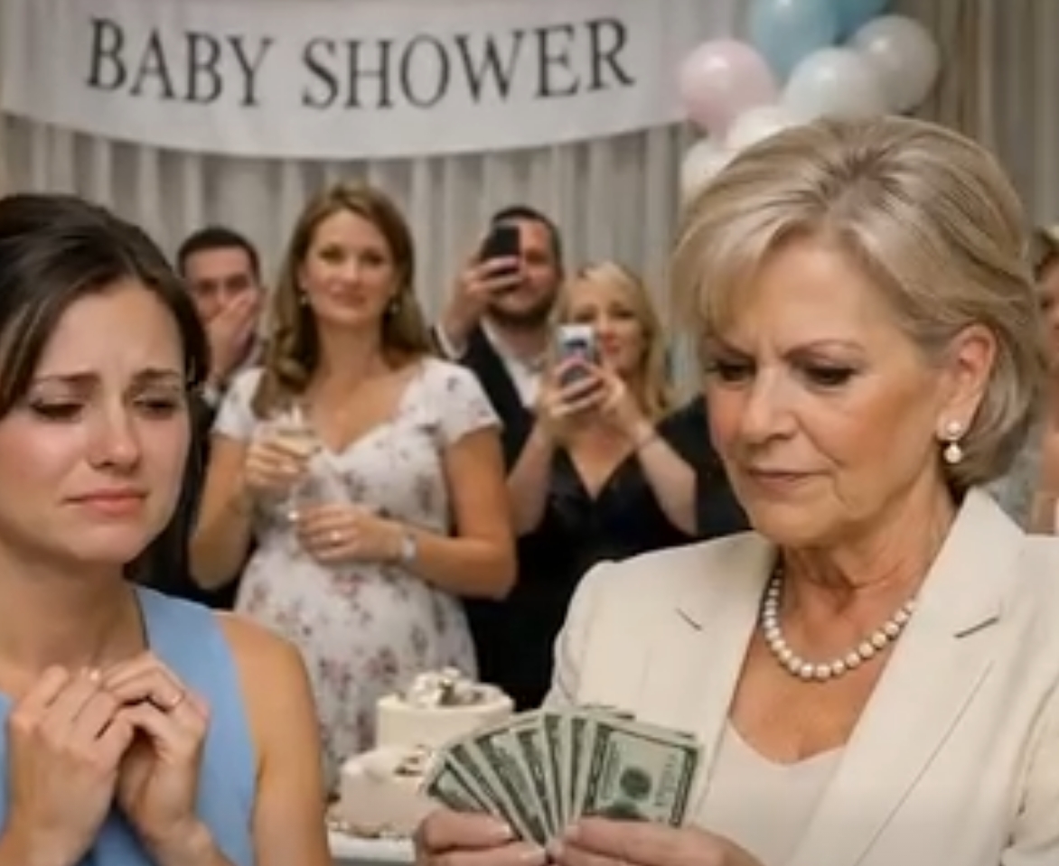 Min svärmor ordnade en babyshower för min mans älskarinna—och bjöd in mig som gäst i Dishonor. Sex månader senare dök hon upp i min lägenhet i Paris, genomblöt, med ett sjukhusarmband i famnen, och bad mig komma hem. – Viral Story