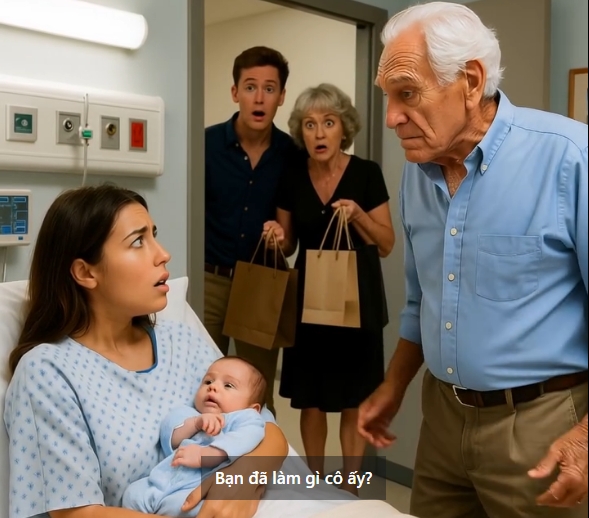 När min farfar kom in efter att jag hade fött mitt barn, var hans första ord: “Min kära, var inte de 250 000 jag skickade till dig varje månad tillräckligt?” Mitt hjärta stannade. “Farfar… vilka pengar?” viskade jag. Precis i det ögonblicket stormade min man och svärmor in med armarna fulla av lyxiga påsar – och stelnade. Deras ansikten tappade all färg. Då insåg jag att något var fruktansvärt, fruktansvärt fel…