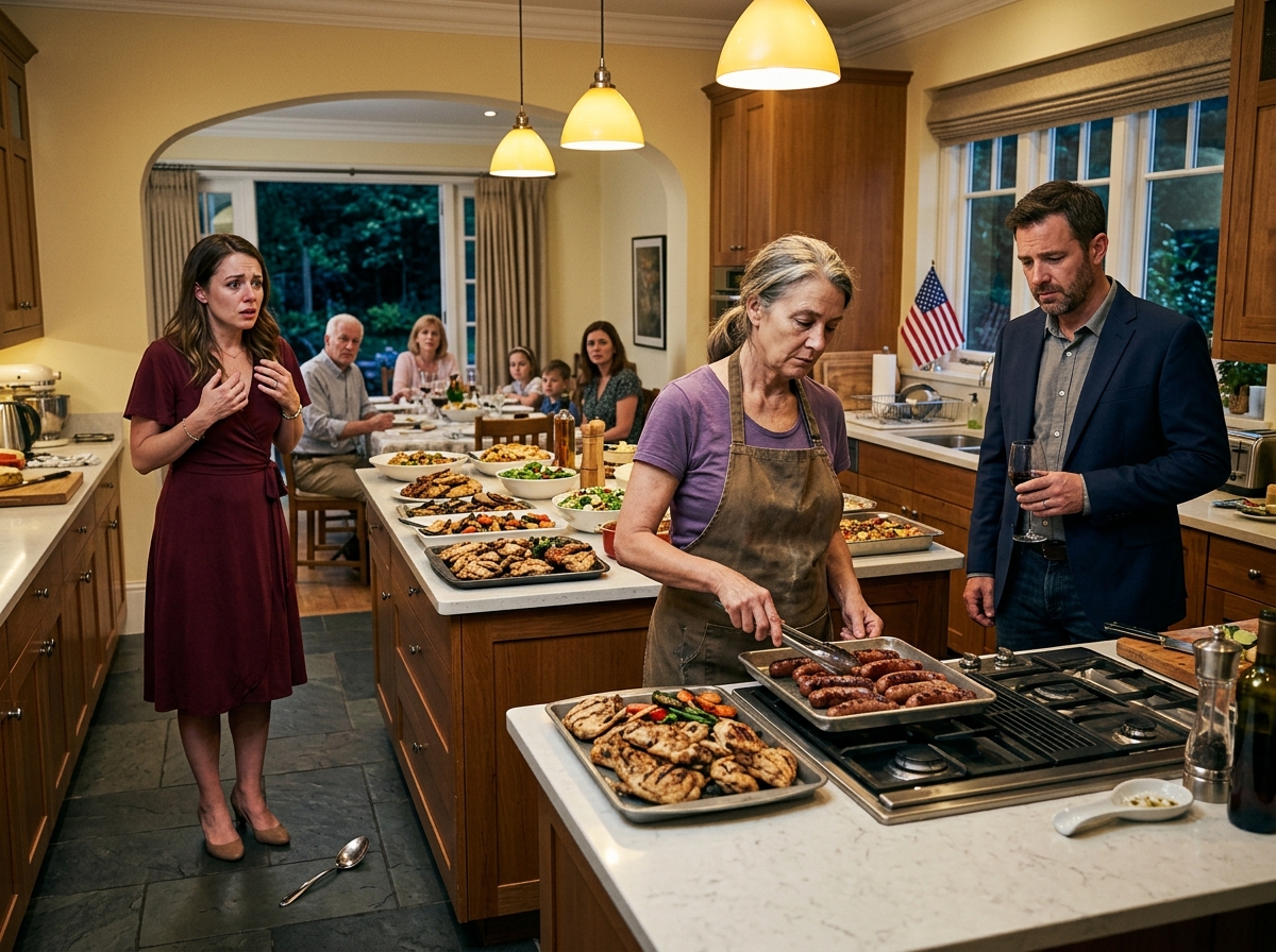 I Spent 24 Hours Cooking For My Son’s Anniversary Party, Only To Hear Him Joke, “We Can Just Give It To The Dogs.” I Quietly Packed Every Dish And Walked Out. Hours Later, Everything Took A Very Different Turn…